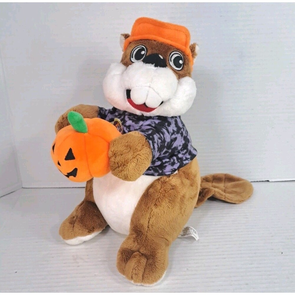 Buc-ee’s Bucky Beaver Halloween Pumpkin Hey Boo 10” Plush Limited Edition Bucees